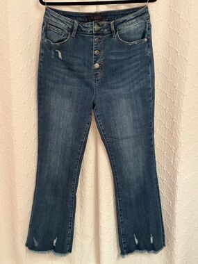 RISEN Mid-Rise Button-Fly Blue Jeans